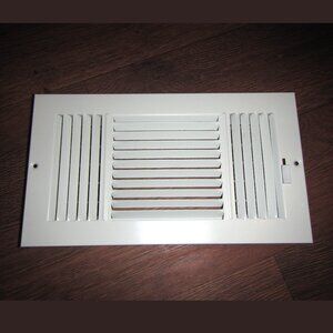 12 in x 6 in. 3-Way Steel Wall/Ceiling Register w/ Damper